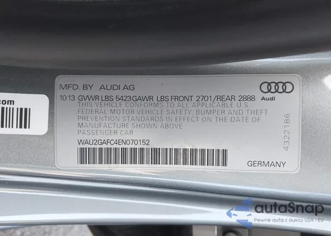 2014 Audi A7 3.0T Premium Plus из США, поврежденный, VIN WAU2GAFC4EN070152